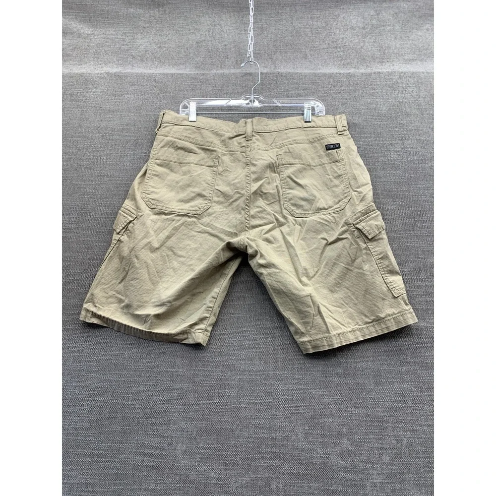 Signature By Levi Strauss & Co Cargo Shorts Mens 36 Beige Logo High Rise Ripstop